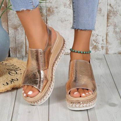 Sandales Brillantes à Boucle Été Femme