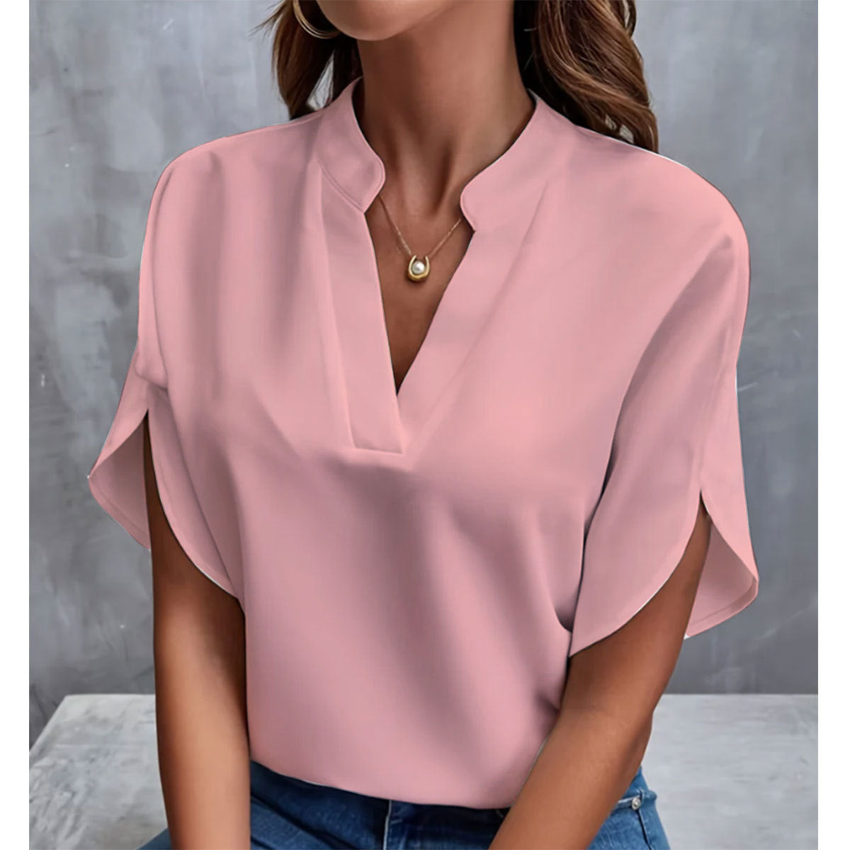 Blouse d'Été à Manches Courtes